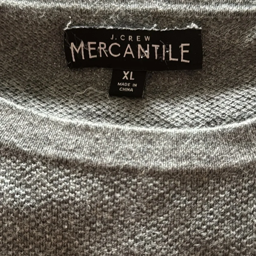 J. Crew Mercantile 100% cotton light sweater gray crew neck long sleeves Sz‎ XL